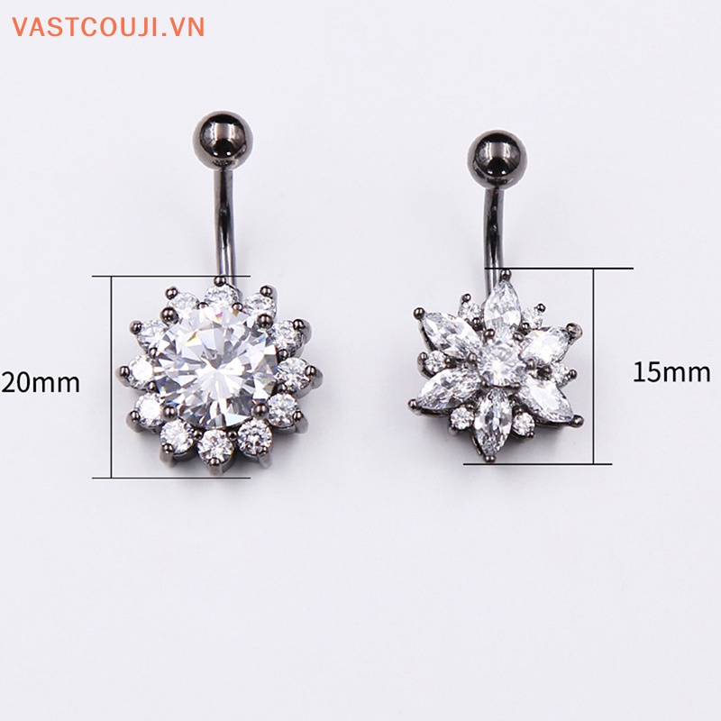 Khuyên Rốn Hình Hoa Đính Đá Pha Lê Gợi Cảm Thời Trang Cho Nữ VN