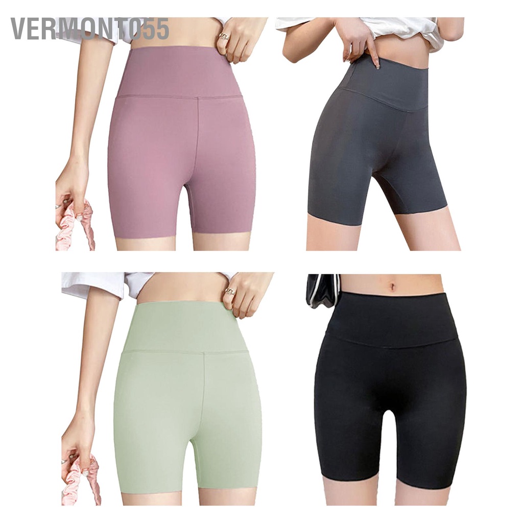 Vermont055 Quần Legging Nữ Mùa Hè Thời Trang In Chữ Thoáng Khí Co Giãn Cao Short Thể Thao Lưng