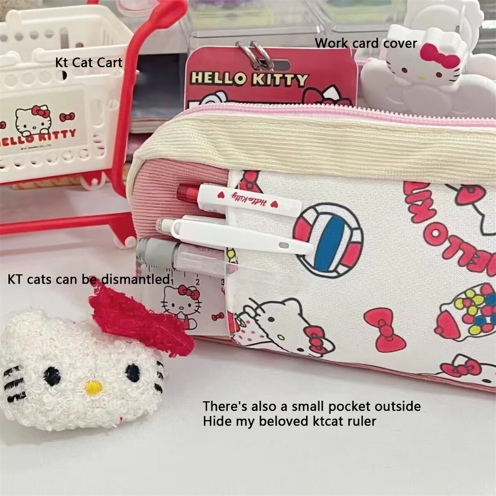 Hello Kitty Dễ Thương Sang Trọng Mèo Bút Bút Chì Túi Trường Hợp Mỹ Phẩm & Trang điểm Pouch đồng Xu Túi Ví Túi Văn Phòng Phẩm Lưu Trữ đồ Dùng Học Tập | Top3c01