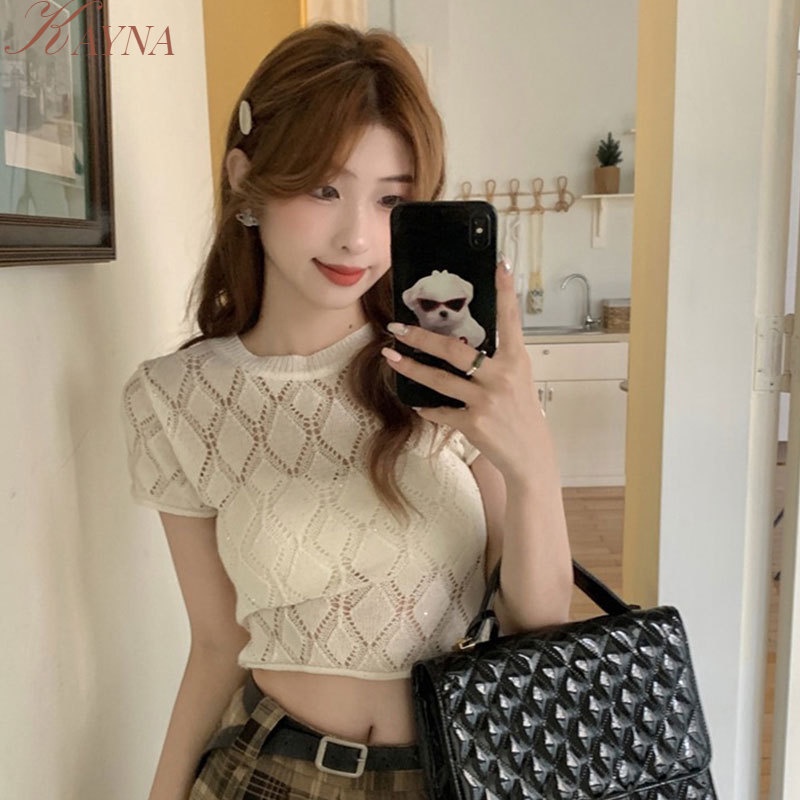 Áo Thun Tay Ngắn Cổ Tròn Dáng Rộng Thời Trang Mùa Hè 2023 Phong Cách Hàn Quốc Cho Nữ