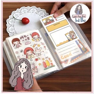 Sổ lưu trữ stickers / stickers nails bằng nhựa trong mờ kèm stickers trang trí sổ (vui lòng đọc kĩ mô tả)