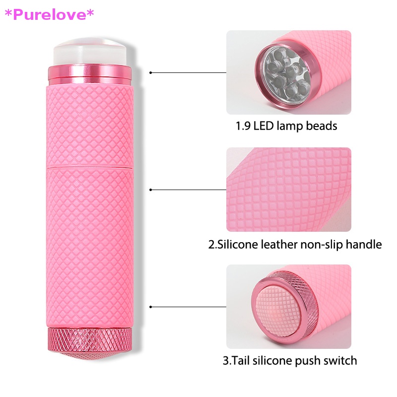 Đèn LED UV Nhấn Tay Bằng Silicone Nhỏ Gọn Tiện Lợi Dành Cho Làm Móng Nghệ Thuật Mới