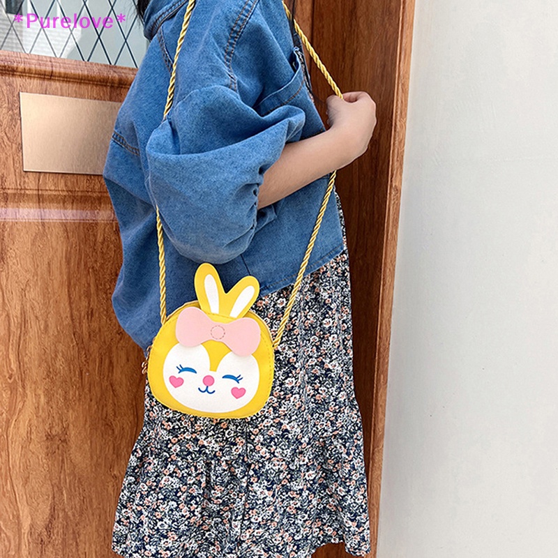 Túi Đeo Chéo Hình Thỏ Hoạt Hình Đáng Yêu Dành Cho Bé Gái Mới