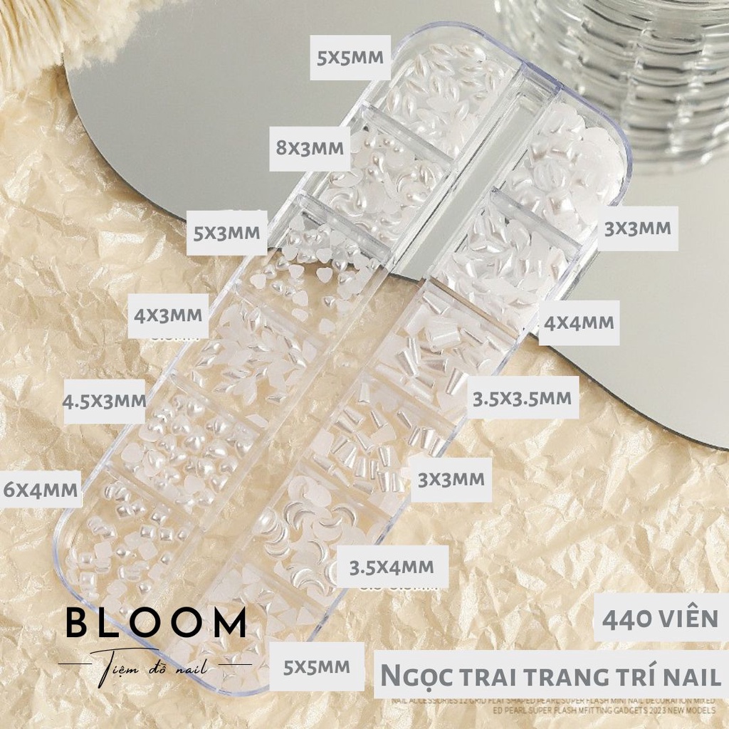 Hạt ngọc trai trang trí móng