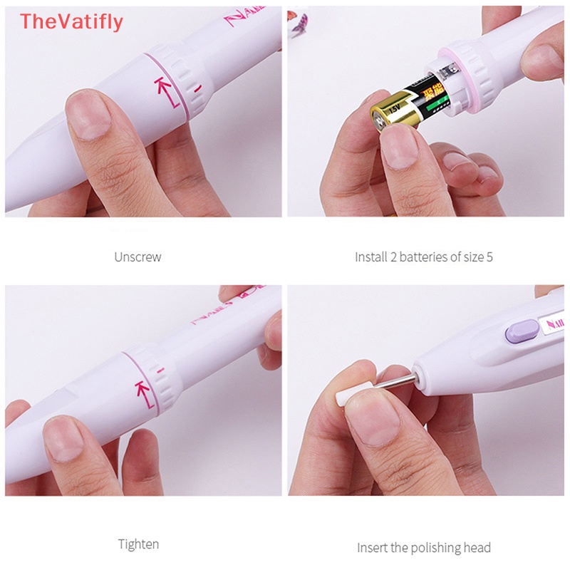 Bút Tẩy Da Chết Đánh Bóng Móng Tay Mini Di Động Tiện Dụng