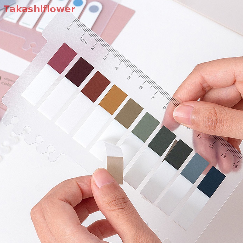 (Takashiflower) 200 Tờ Giấy Ghi Chú Đánh Dấu Trang Sách Hình Morandi Tabs Đáng Yêu Dành Cho Văn Phòng Trường Học Papeleria