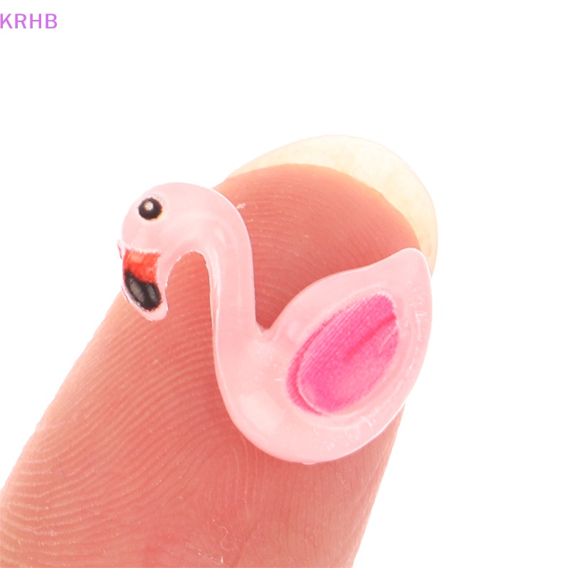 Set 10 Đồ trang trí Chim Hồng Hạc Mini Kích Thước 10 * 13mm Dùng Để Trang Trí