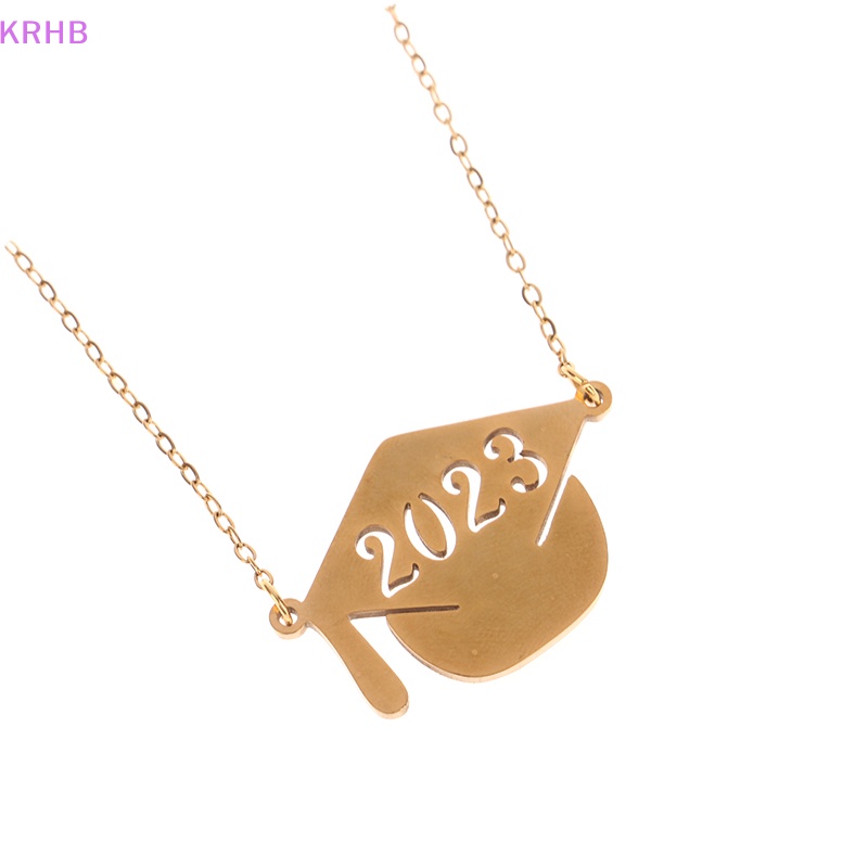 1 Vòng cổ Mặt Hình Nón Tốt Nghiệp Màu Vàng / Bạc KRHB 2023 Mới