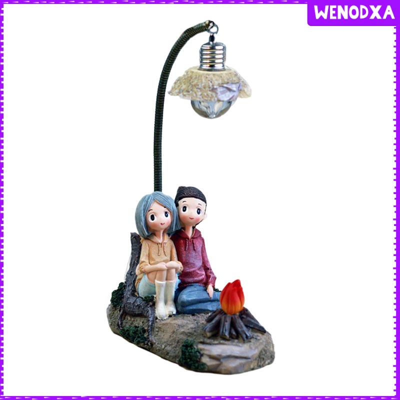 Đèn Ngủ Để Bàn Mini Bằng Nhựa Resin Hình Cặp Đôi Sáng Tạo Trang Trí Phòng Khách / Phòng Ngủ / Văn Phòng