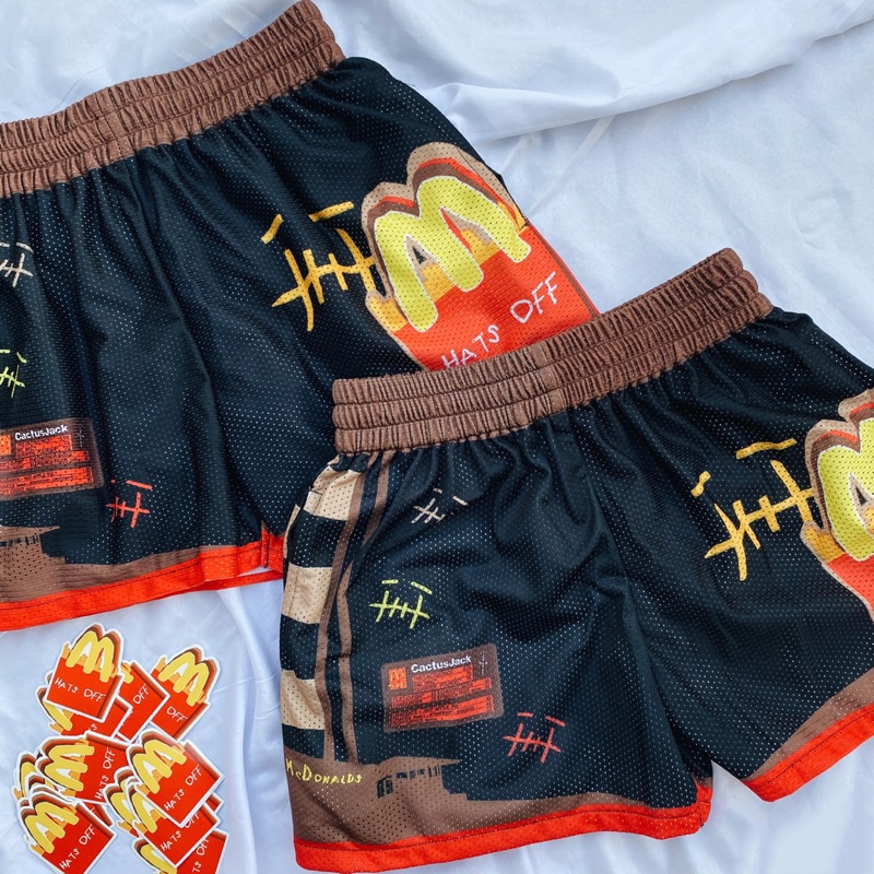 McDonald's Cactus Jack Lưới Quần Shorts 2023 Travis Scott