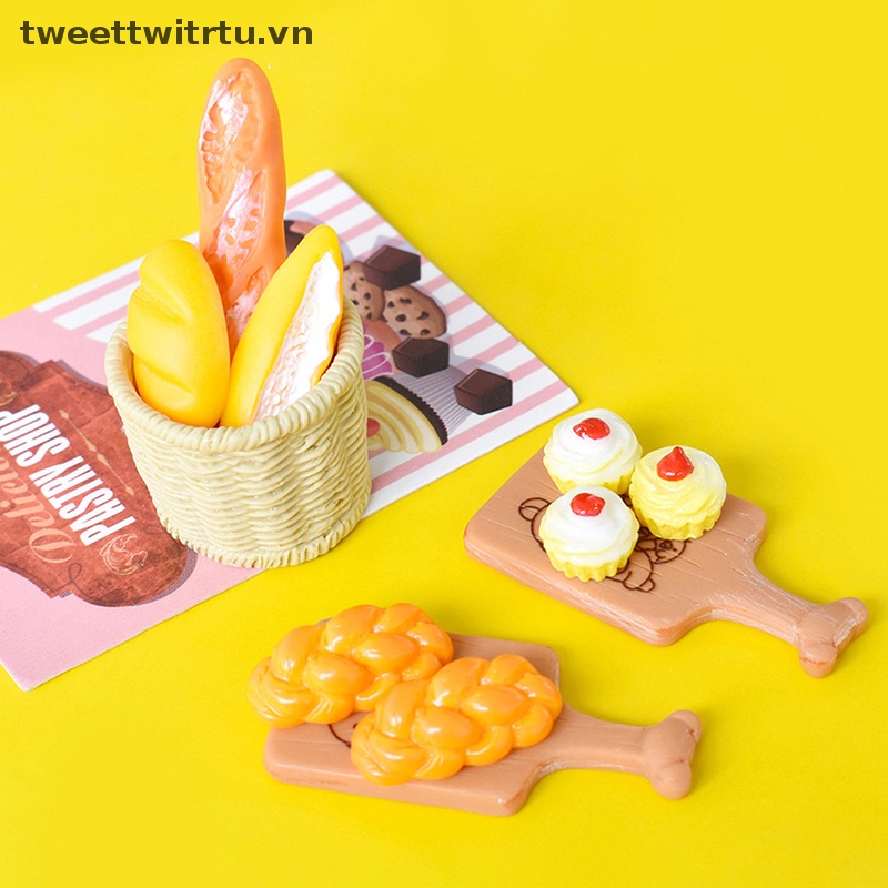 Set 5 Mô Hình Bánh Mì Trang Trí Nhà Búp Bê