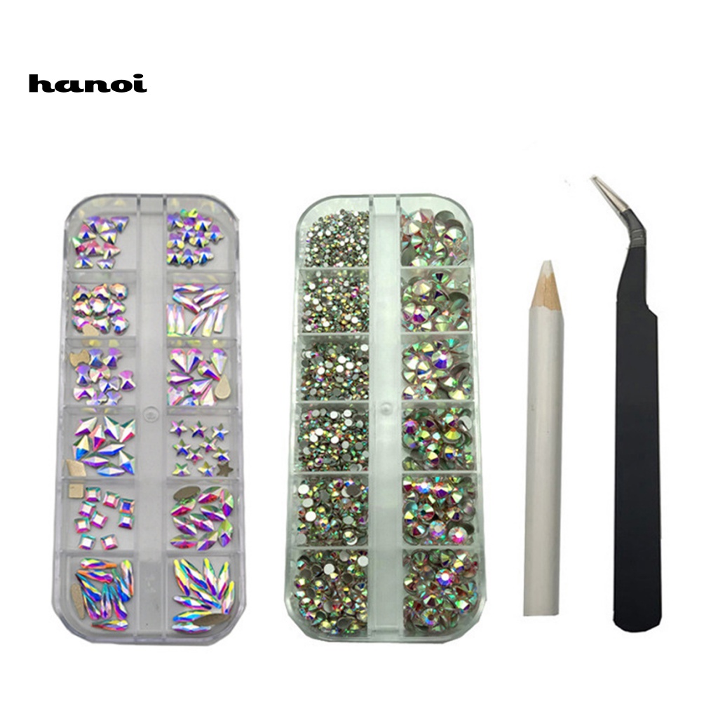 1 Bộ Đá 3D Kèm Bút Dùng Trang Trí Móng Tay Nghệ Thuật