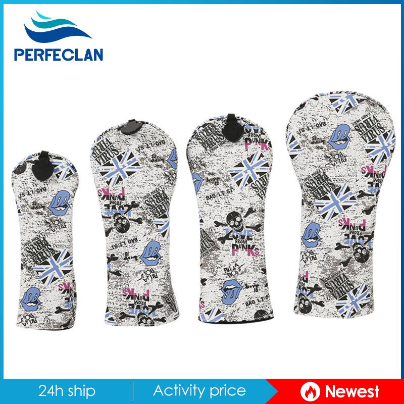 Bộ 4 Vỏ Bọc Đầu Gậy Đánh Golf Bằng Gỗ Kèm Thẻ Bảo Vệ Số Tiện Dụng