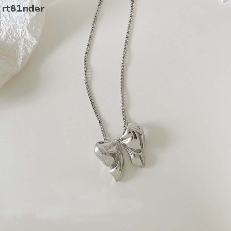 Vòng Cổ Choker Bằng Kim Loại Mặt Hình Nơ Đính Ngọc Trai Thời Trang Cho Nữ