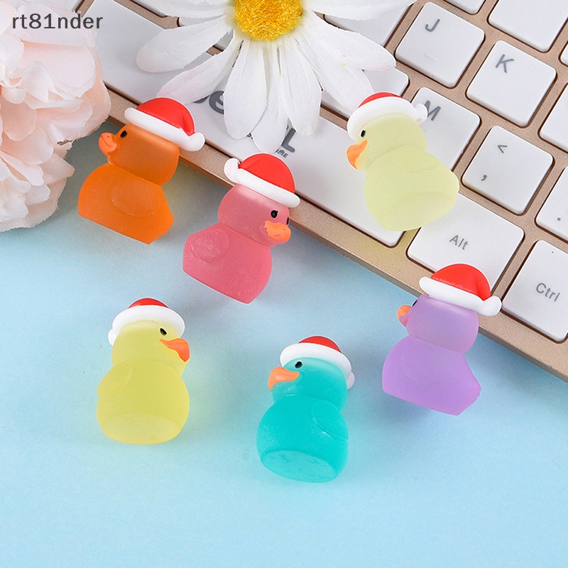 Rt Set 2 Vịt Dạ Quang Bằng Nhựa Resin Dễ Thương Trang Trí Phong Cảnh Diy