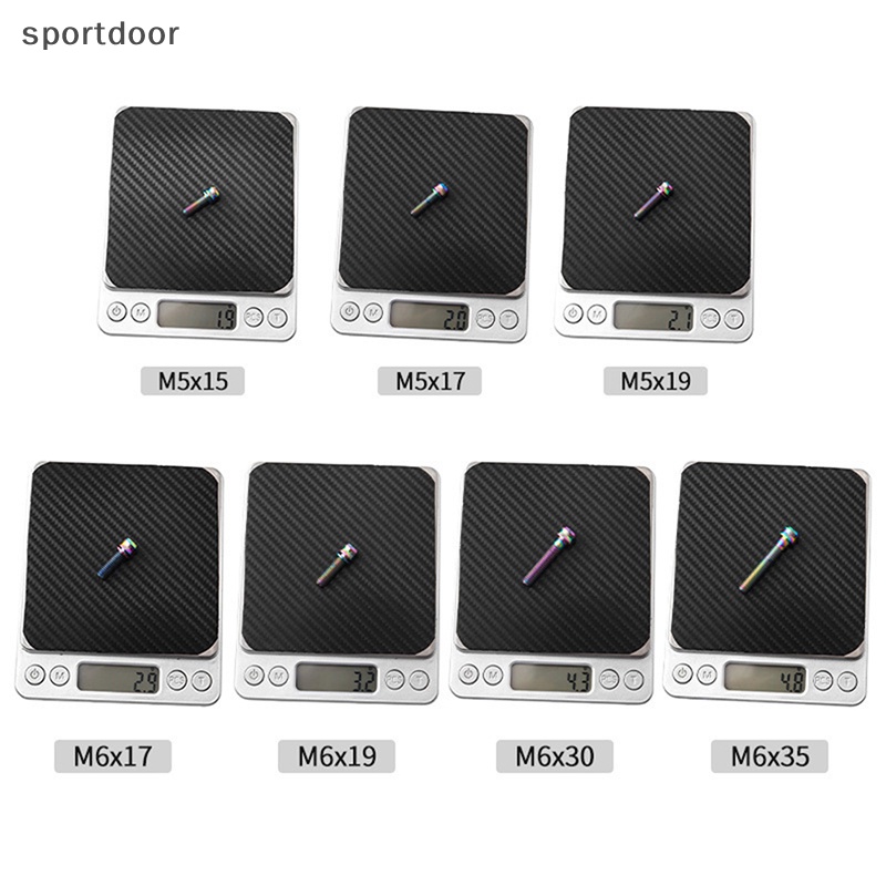 Bộ 4 Ốc Vít M5 * 15 / 17 / 19 Bằng Titan Chuyên Dụng Cho Phanh Đĩa Xe Đạp Leo Núi