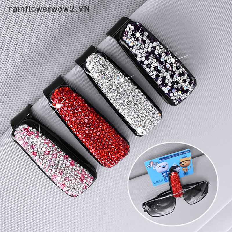 Kẹp Giữ Mắt Kính Gắn Tấm Che Nắng Xe Hơi Hình Viên Kim Cương