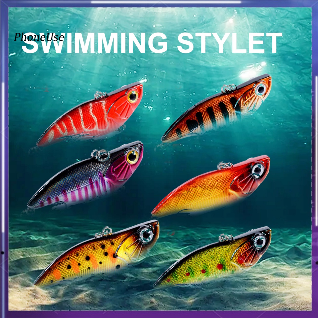 Pu Set 6 Mồi Giả Nhử Cá 5.8cm / 13.5g Bằng Nhựa