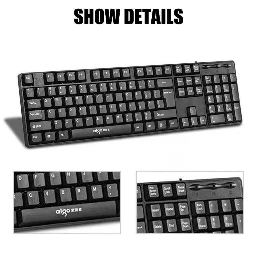 Mechanical Keyboard 104 Keys Ergonomic Silent Wire Keyboards Fast Typing Copywriter Portable Key Board Computer Accessory [Q/8]