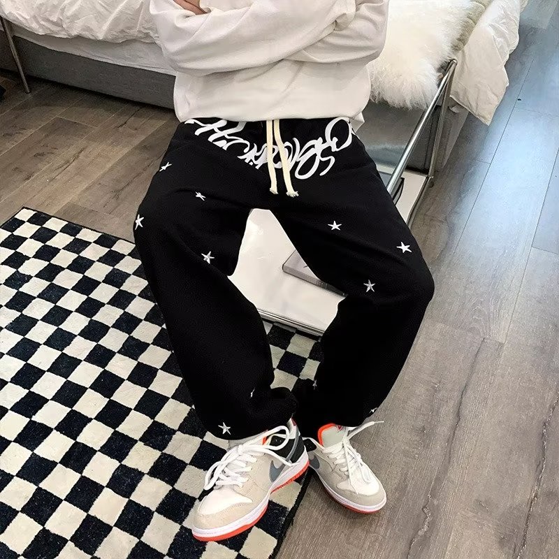 Where is Orange Quần Thể Thao Ống Rộng Dây Rút Thiết Kế Đường Phố Retro Mỹ Mùa Xuân Thu Dành Cho Nữ