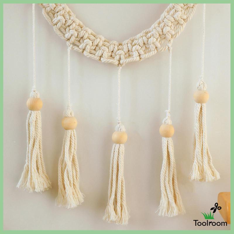 Thảm Dệt Macrame Treo Tường Trang Trí Tiệc Cưới Phong Cách Bohemian