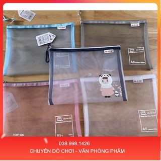 Túi lưới trong suốt đựng bút khổ a5 _dcpt