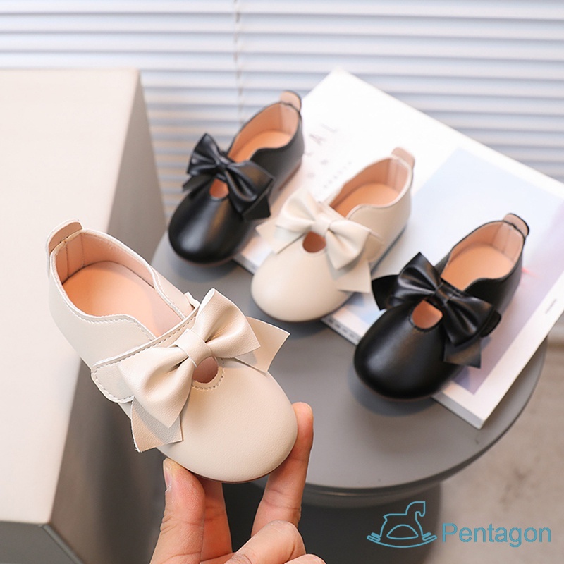 Giày Búp Bê Da Đế Mềm Chống Trượt Phong Cách Công Chúa Cho Bé Gái