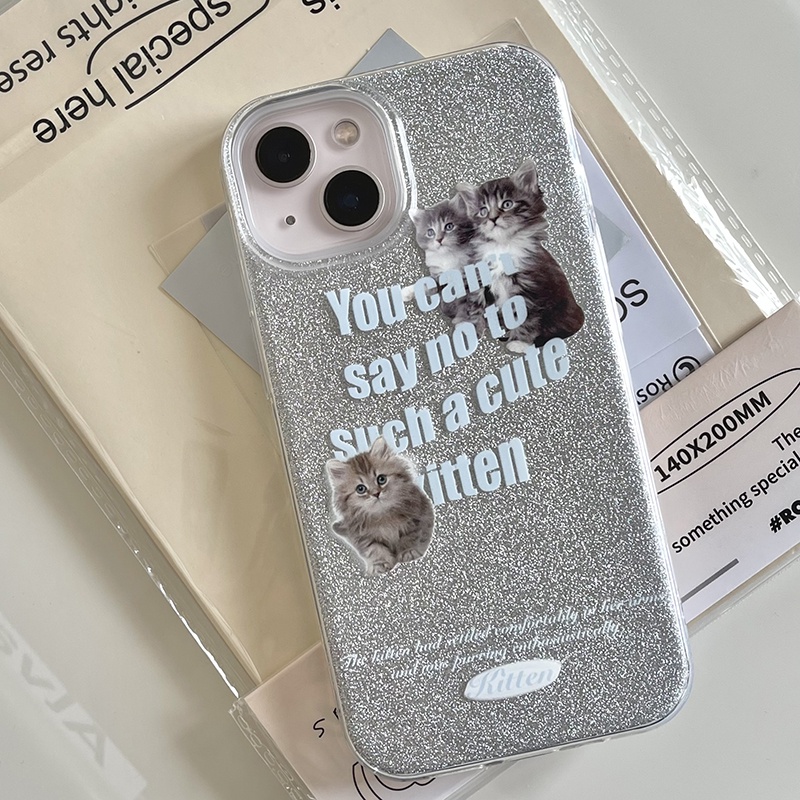 Ốp Điện Thoại TPU Mềm Hình Mèo Lấp Lánh Cho iPhone14 / 13 / 12 / 11 / Pro / Max