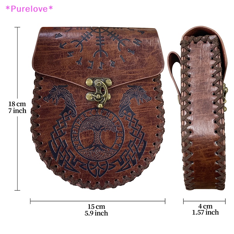 Túi Da Đeo Hông Đựng Tiền Phong Cách Thời Trung Cổ Mới