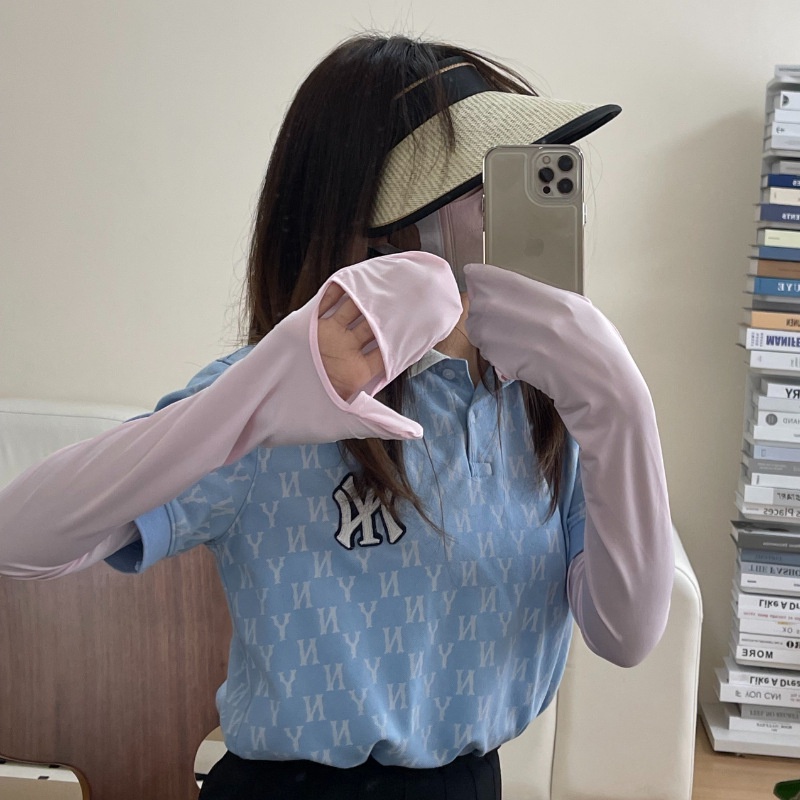 Găng Tay Chống Nắng Bằng Lụa Lạnh Màu Trơn Dáng Rộng Sang Trọng Cho Nữ