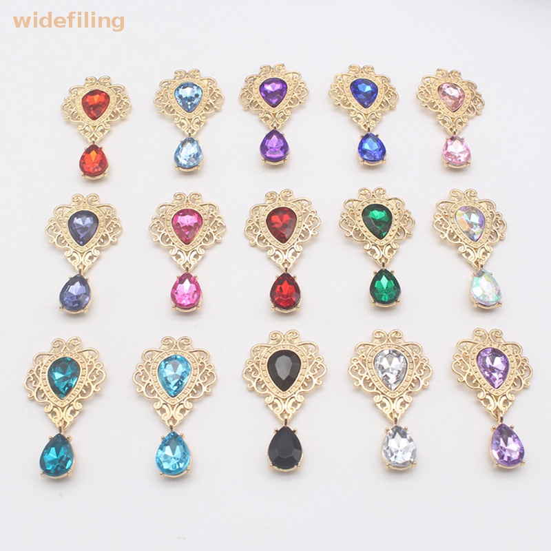 Cài Áo Hình Giọt Nước Phẳng 26 * 48mm Bằng Hợp Kim Đính Pha Lê Trang Trí Tiệc Cưới