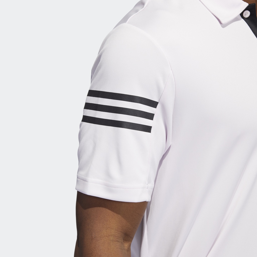 Adidas Đánh gôn Áo Polo 3 Sọc Nam Hồng HC5346