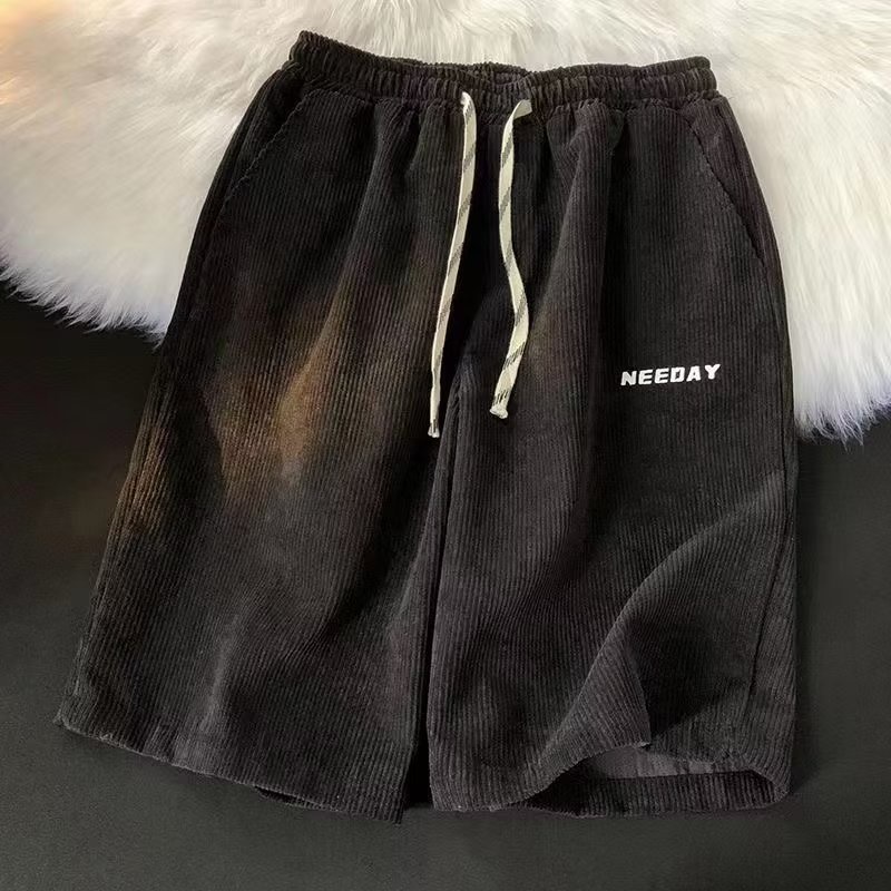 Quần Short Thể Thao Rút Dây Phong Cách Hong Kong Cổ Điển Thời Trang Mùa Hè Cho Nam