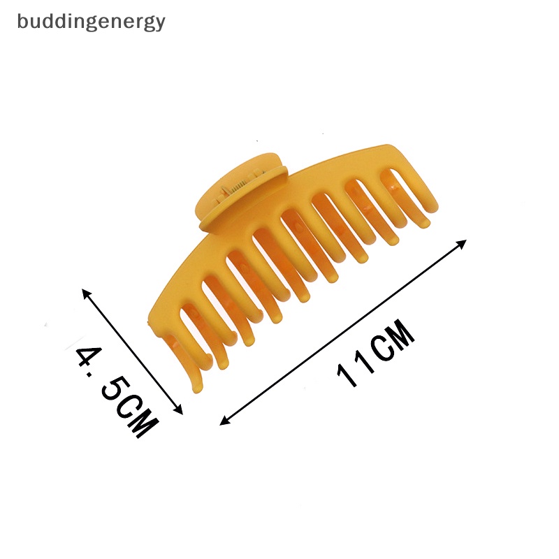 Kẹp Tóc Càng Cua Lớn Bằng Nhựa Màu Trơn Thanh Lịch Cho Nữ