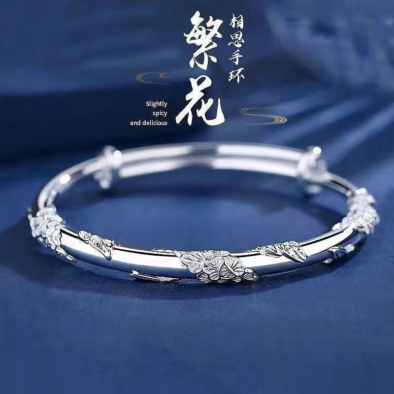 Vòng Đeo Tay Bằng Bạc Nguyên Chất Họa Tiết Chim Công Đơn Giản Thời Trang Cao Cấp Dành Cho Nữ S999