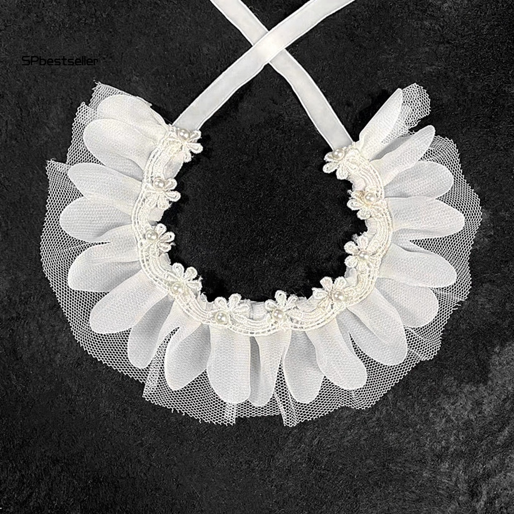 Vòng Cổ Yếm Đính Ngọc Trai Nhân Tạo Dễ Thương Tùy Chỉnh Thời Trang Cho Cún Cưng