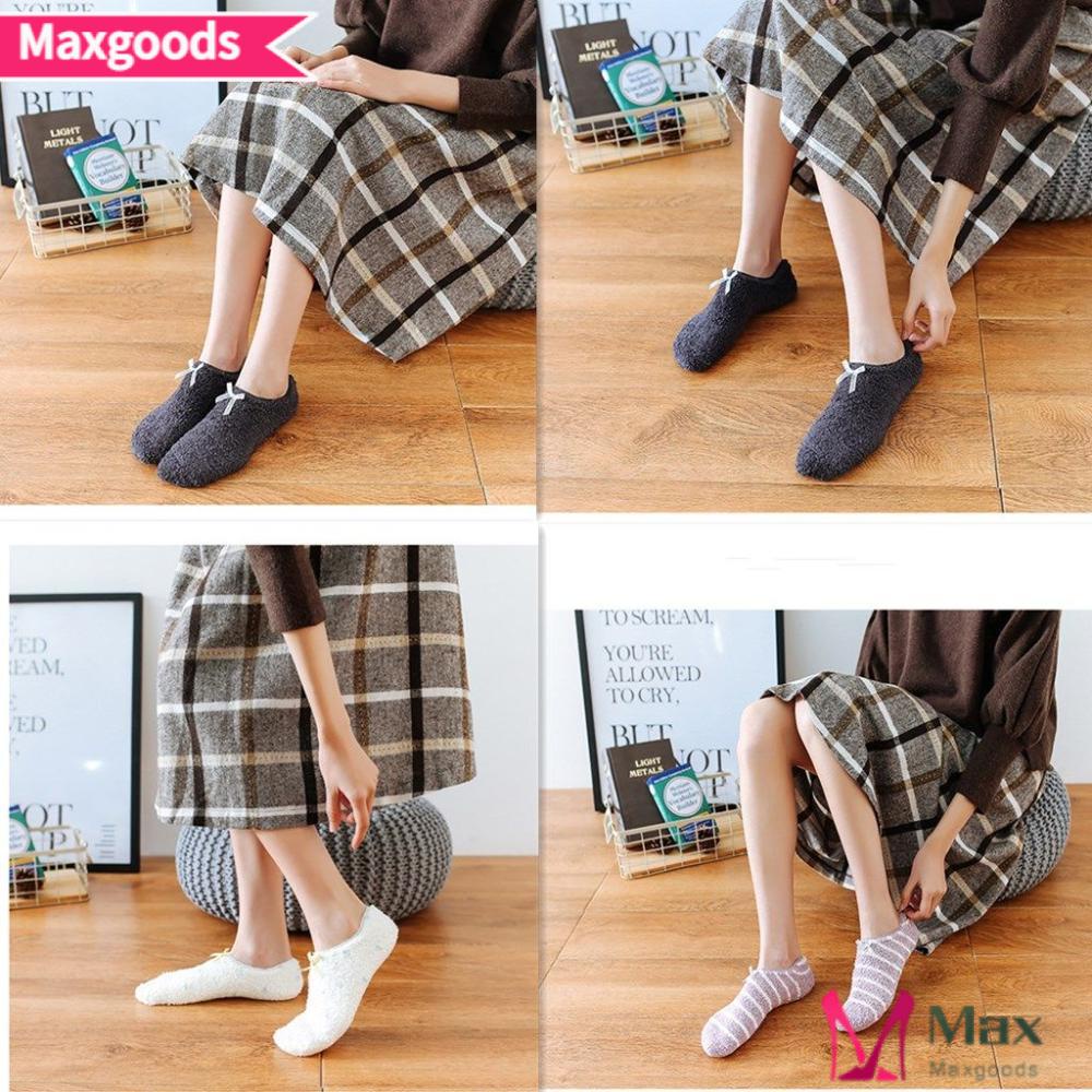 1 Đôi Tất Thuyền Đi Trong Nhà Thoáng Khí Chống Trượt