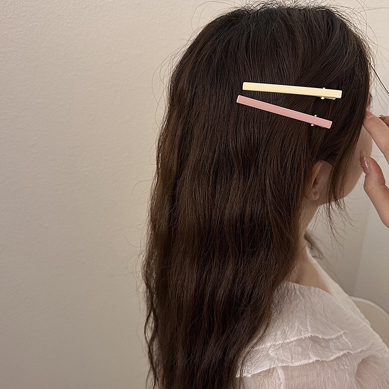 Kẹp Tóc Mái Ngang Màu Kẹo Phong Cách Hàn Quốc Cho Nữ