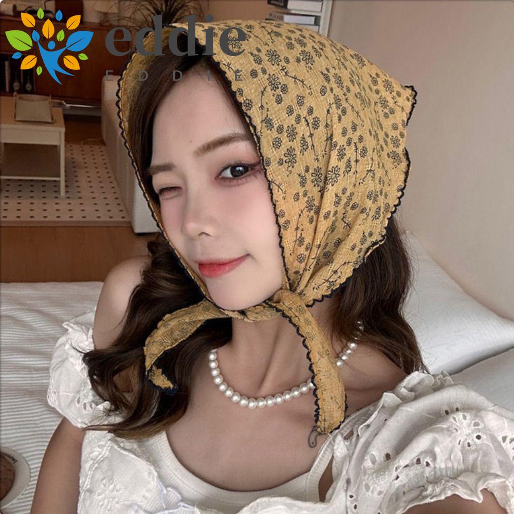 Khăn Quàng Cổ Chống Nắng 26Eddie Hình Tam Giác Phối Ruy Băng Cổ Điển Thanh Lịch Cho Nữ