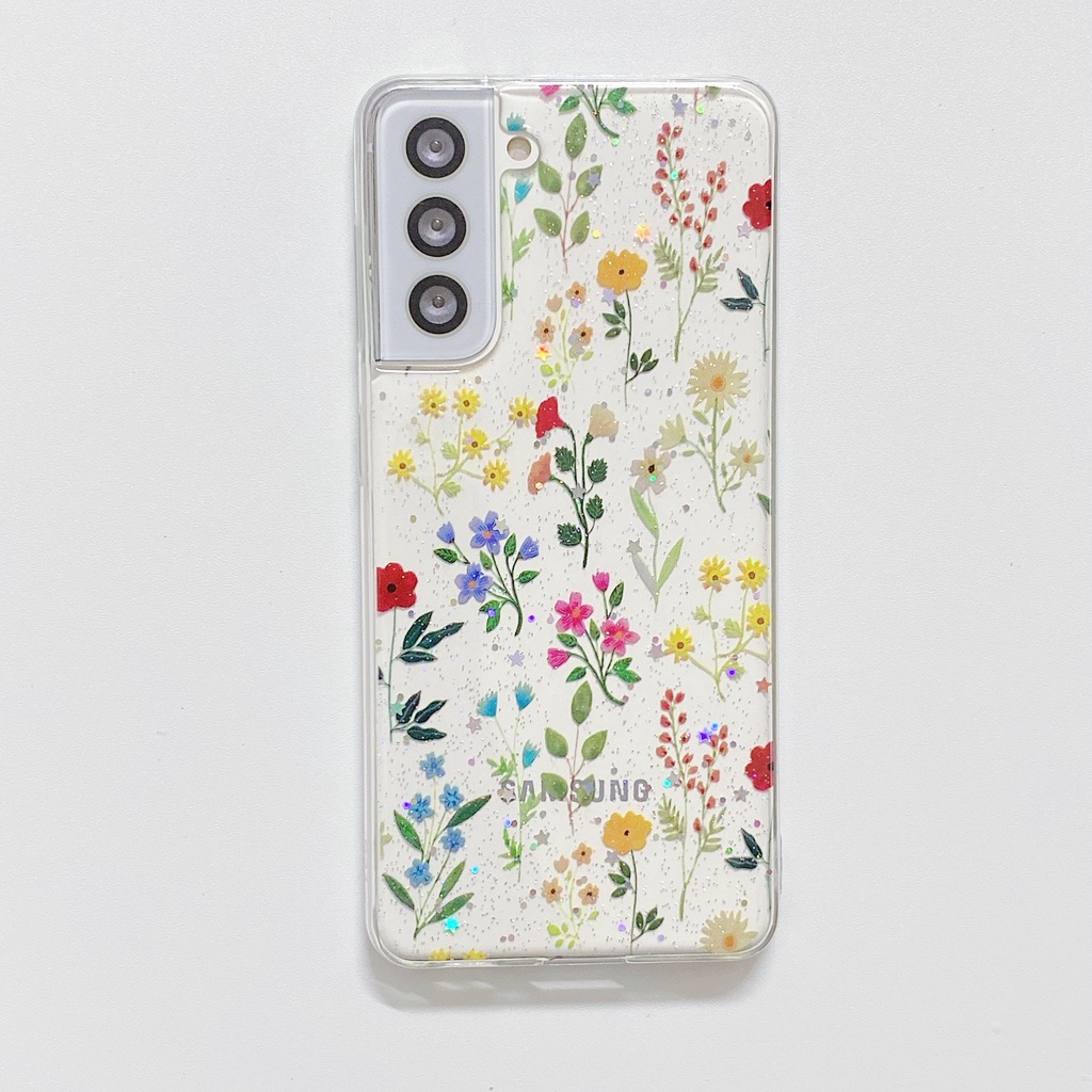 Ốp Điện Thoại Silicon Trong Suốt In Hình Hoa Dễ Thương Cho Samsung Galaxy S23 Ultra S22 Ultra S23 S23Plus S22 S22 +