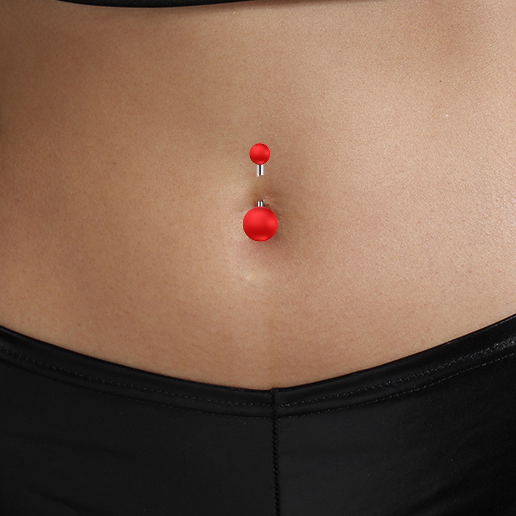 Set 4 Khuyên Rốn Thép Không Rỉ Hình Vương Miện Đính Đá Zircon