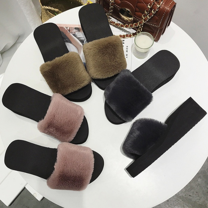 Dép Lông Xù Thời Trang Hàn Quốc Dành Cho Nữ