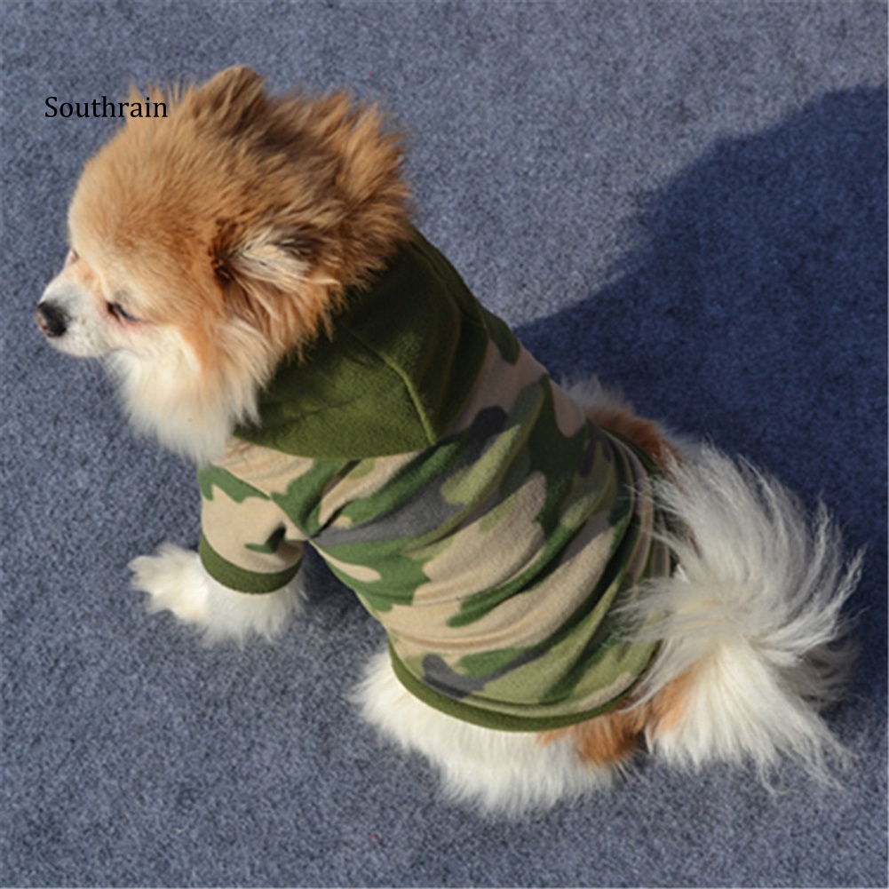 Áo Hoodie Họa Tiết Rằn Ri Giữ Ấm Cho Thú Cưng