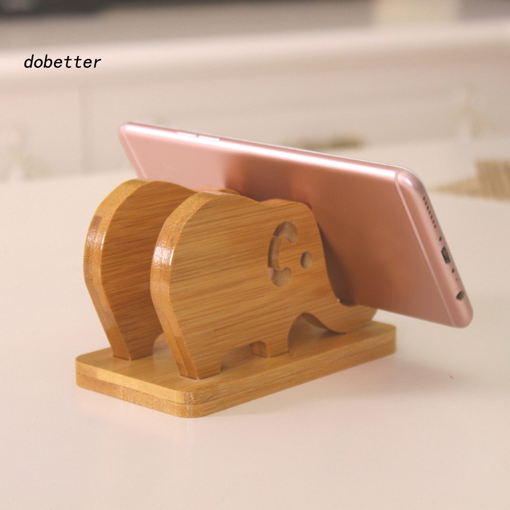 Giá Đỡ Điện Thoại Bằng Tre Hình Chú Voi Đáng Yêu