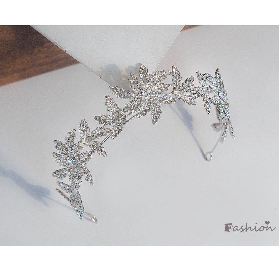 Cài Tóc Hình Vương Miện Công Chúa Đính Đá Cho Cô Dâu
