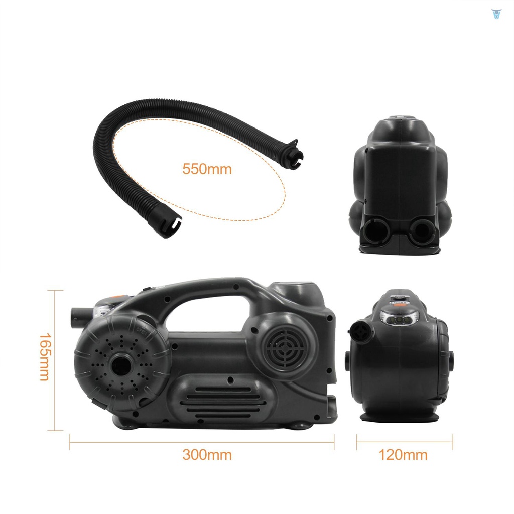 Máy Bơm Lốp Xe Có Đèn LED DC 12V 120PSI Chuyên Dụng