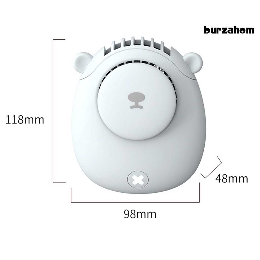 Quạt Làm Mát Đeo Cổ / Cầm Tay Hình Gấu Sạc Cổng USB Dùng Ngoài Trời Vào Mùa Hè