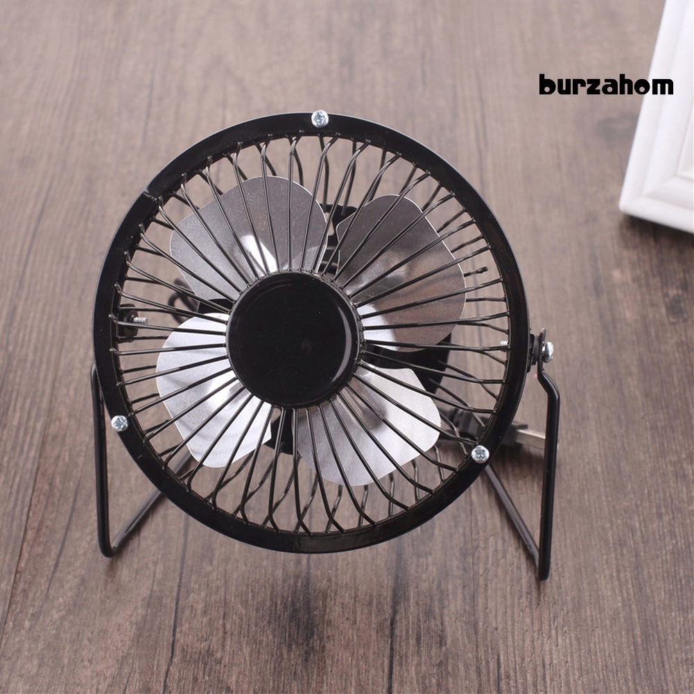 Quạt Kim Loại Làm Mát Để Bàn Kích Thước 4 inch Sạc USB Không Gây Tiếng Ồn Cho Nhà Ở
