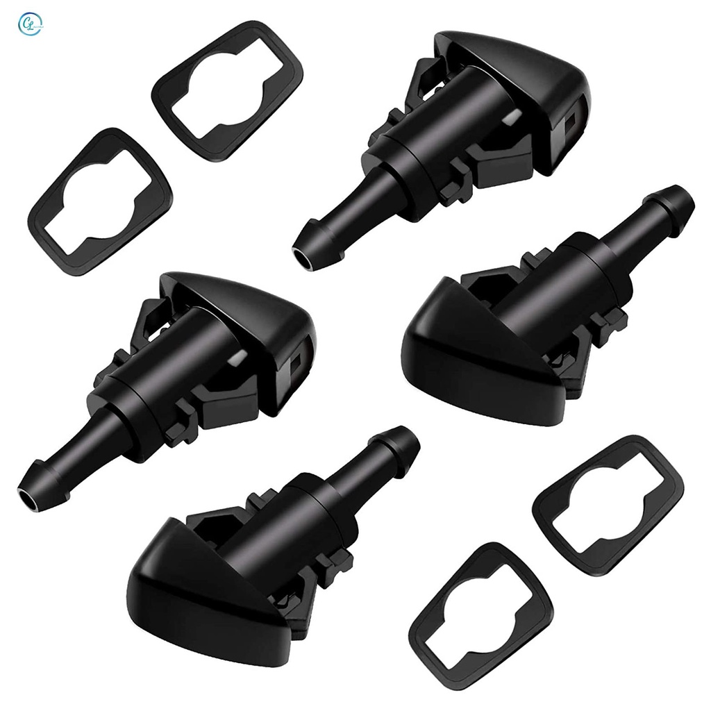 4 gói Máy rửa kính chắn gió phía trước Vòi phun Bộ thay thế cho Chrysler Dodge Ram 5116079Aa,4805742Ab,5303833Aa