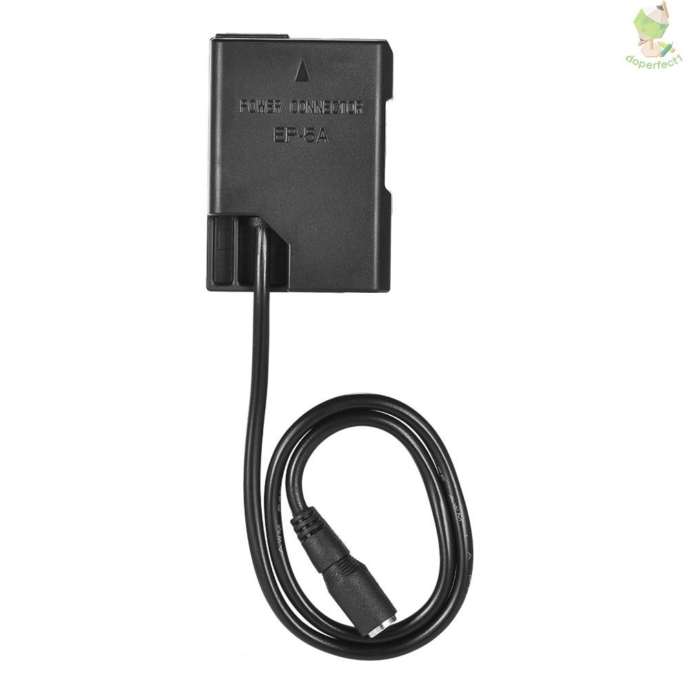 Andoer EP-5A DC Coupler Power Connector EN-EL14 Dummy Battery Adapter 4.0*17mm DC Tip for  D3100 D3200 D3300 D3400 D3500   Came-6.5